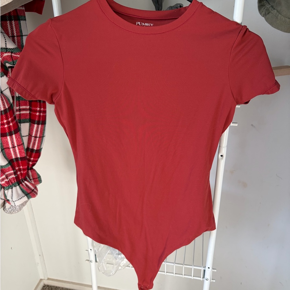 Red Short Sleeve Bodysuit
